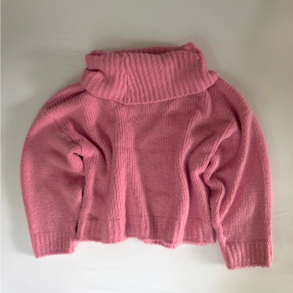 Pilcro for Anthropologie Bubble Gum Knit Cowl Neck Oversized Sweater Large - Picture 12 of 14